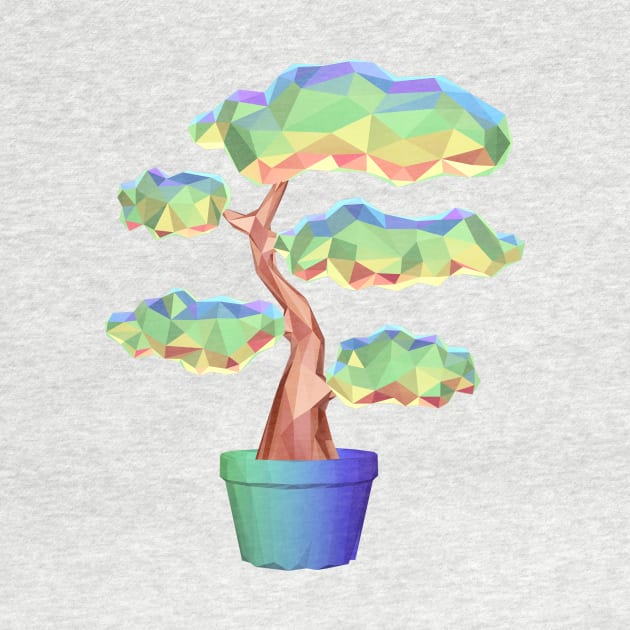 Low Poly Rainbow Bonsai Tree by HaydenWilliams